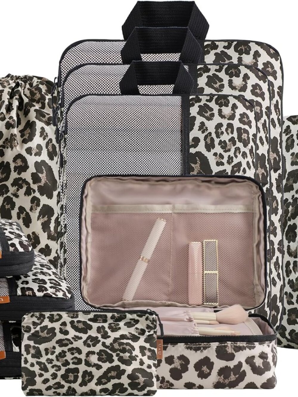 BRAND NEW 10 Set Compression Packing Cubes - Ultralight Leopard Travel Organizer